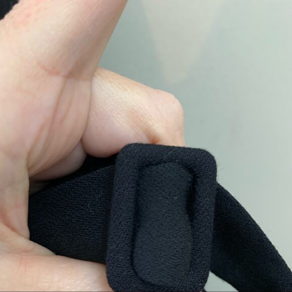 Polo Ralph Lauren Blue Label Belted Illusion Lace A-Line Black Dress - Picture 4 of 7